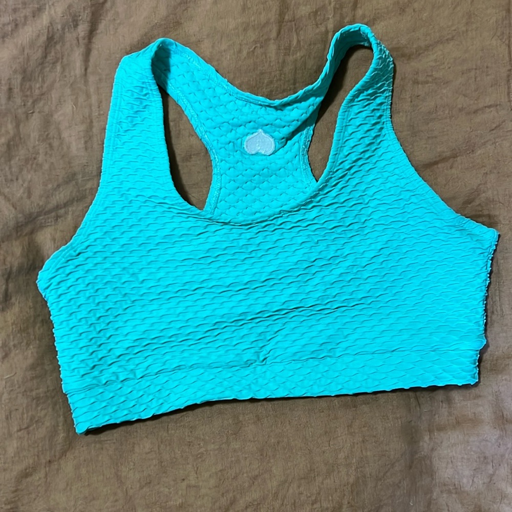 Booty by Brabants Croco Skin Top - turquoise